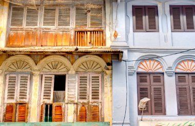 Penang, Malaysia - March 2019 : Historical center in springtime