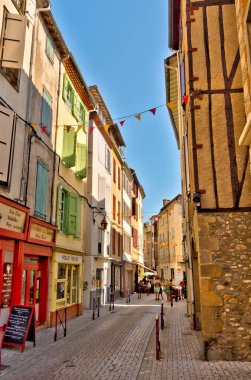 FOIX, FRANCE - AUGUST 2019: Historical center in summertime, HDR image