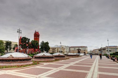 MINSK, BELARUS - SEPTEMBER 2017: City center in summertime