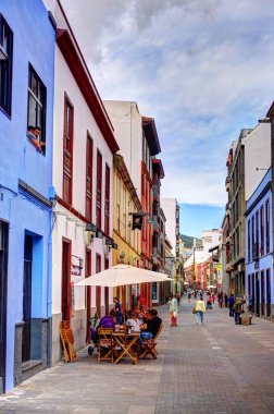 Santa Cruz de la Palma, Spain - March 2020 : Historical center in cloudy weather