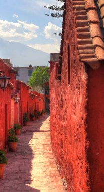 AREQUIPA, PERU - APRIL 2018 : Historical center in Arequipa