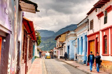 Bogota, Colombia - April 2019 : Historical center in cloudy weather