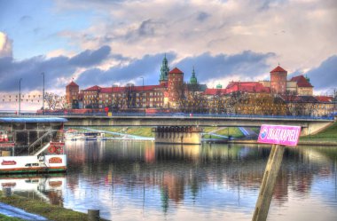 Krakow, Poland - August 2021: Historical center in sunny weather