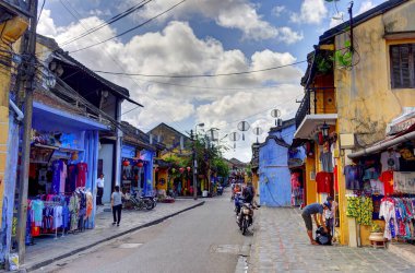 Hoi An, Vietnam - November 2018 : Historical center in autumn