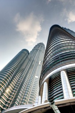 Kuala Lumpur, Malaysia - March 2019 ; Petronas Towers in KLCC, HDR image