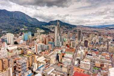 Bogota, Colombia - April 2019 : Cityscape in cloudy weather