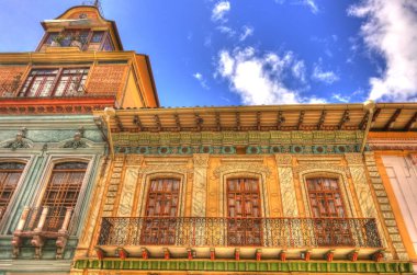 CUENCA, ECUADOR - April 2018: Historical landmarks view, HDR image