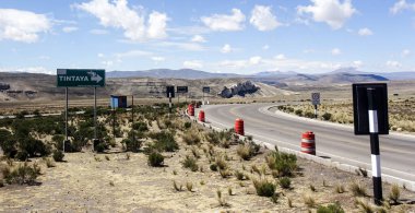 Scenic view of Altiplano Landscape, Peru clipart