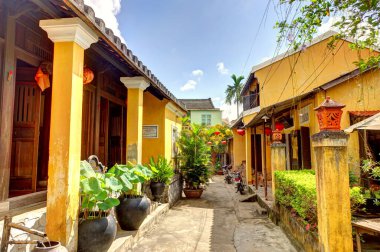 Hoi An, Vietnam - November 2018 : Historical center in autumn
