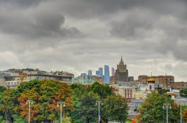 MOSCOW, RUSSIA - AUGUST 2018: Historical center in cloudy weather