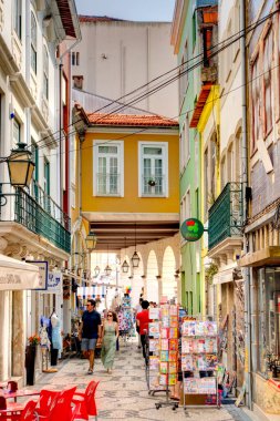 Aveiro, Portugal - July 2019 : Costa Nova Beach in summertime