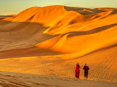TIMIMOUN, ALGERIA - MARCH 2016: Saharan desert in sunny weather