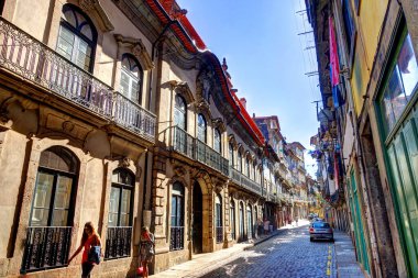 Porto, Portugal - June 2021: Historical center in summertime, HDR image