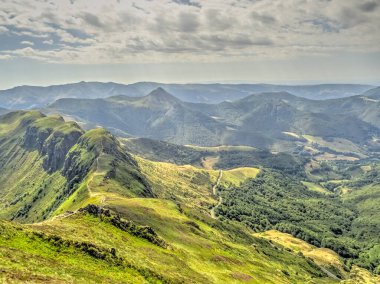 beautiful landscape in  Auvergne, historical region of France