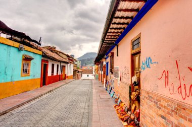 Bogota, Colombia - April 2019 : Historical center in cloudy weather