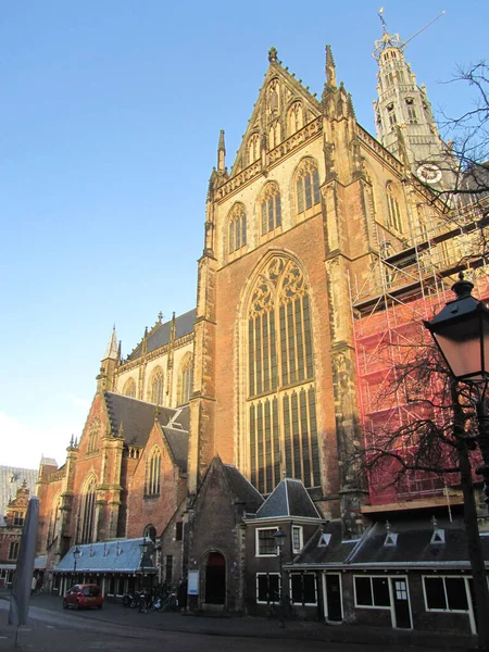 Haarlem Netherlands October 2014 Historical Center Sunrise — ストック写真