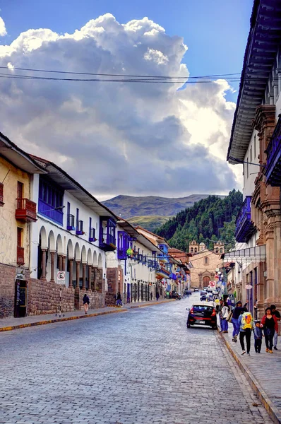 Cusco Peru April 2018 Historical Center Sunny Weather — Fotografia de Stock