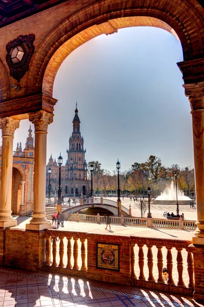 Sevilla Spain January 2019 Plaza Espana Winter —  Fotos de Stock