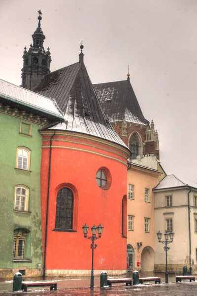 Krakow Poland August 2021 Old Town Cloudy Weather — 图库照片