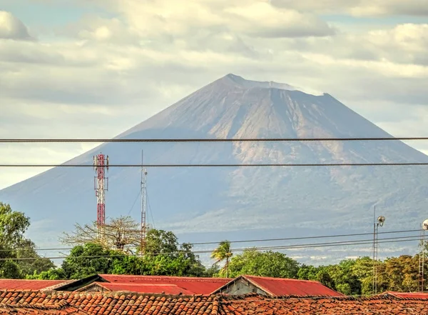 Leon Nicaragua January 2016 Historical Center View Hdr Image — стокове фото
