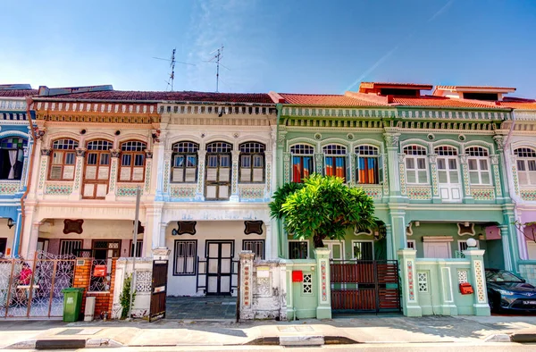 Singapore - March 2019 : Historical buildings in Joo Chiat Road