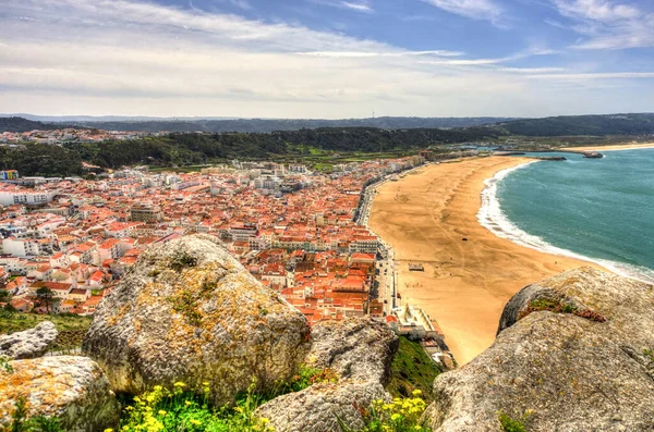 Nazare Portugal April 2018 Seaside Resort Nazare Sunny Weather — Foto Stock