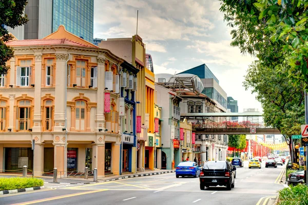 Сингапур Март 2019 Исторические Здания Чжу Чиат Роуд — стоковое фото