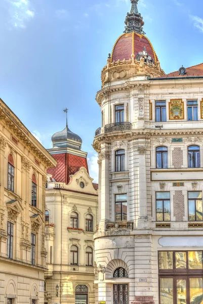 Pecs Hungary March 2017 Historical Center Cloudy Weather Hdr — Photo