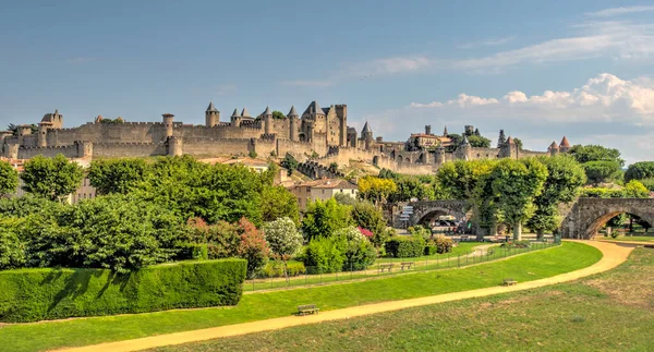 FOIX, FRANCE - AUGUST 2019: Historical center in summertime, HDR image