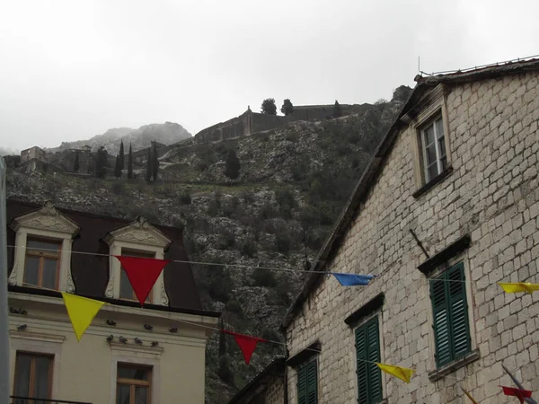 Kotor Coastal Town Montenegro Located Secluded Part Bay Kotor — Foto de Stock