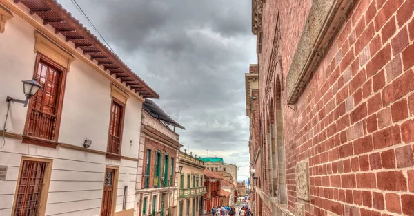 Bogota, Colombia - April 2019 : Historical center in cloudy weather