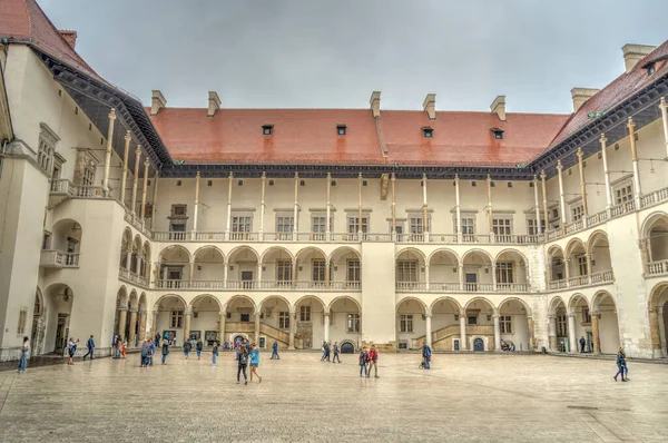 Krakow Poland August 2021 Wawel Castle Cloudy Weather — Stok fotoğraf