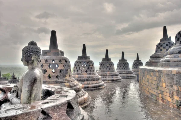 Chrám Borobudur Java Indonésie — Stock fotografie