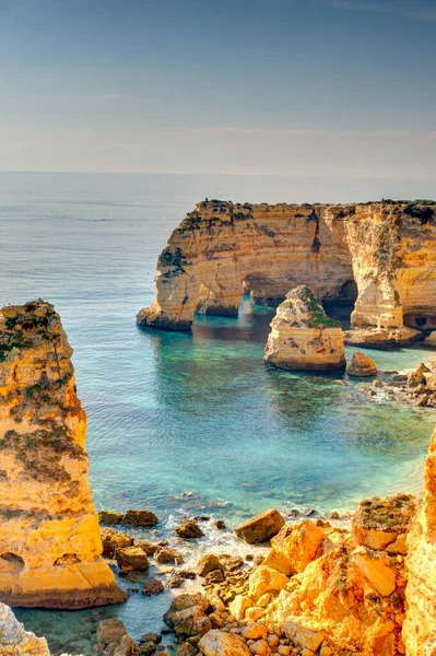 Benagil Beach Daytime Portugal — 图库照片