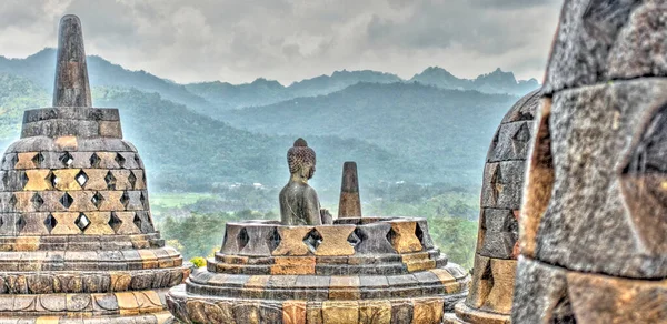 Chrám Borobudur Java Indonésie — Stock fotografie