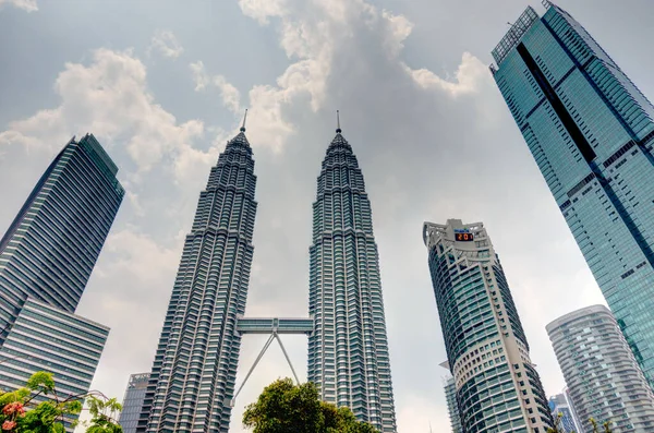 Kuala Lumpur Malaysia March 2019 Petronas Towers Klcc Hdr Image — Stock fotografie