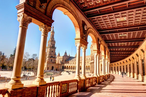 Sevilla Spain January 2019 Plaza Espana Winter — Stock Fotó