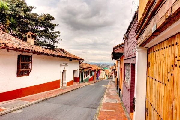 Bogota, Colombia - April 2019 : Historical center in cloudy weather