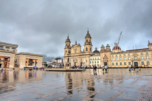 Bogota Colombia April 2019 Bolivar Square Cloudy Weather —  Fotos de Stock