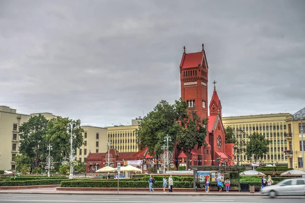 Minsk Belarus Σεπτεμβριοσ 2017 Κέντρο Της Πόλης Καλοκαίρι — Φωτογραφία Αρχείου