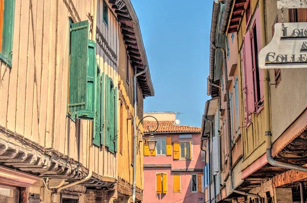 FOIX, FRANCE - AUGUST 2019: Historical center in summertime, HDR image