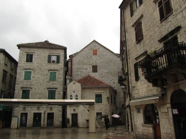 Kotor Coastal Town Montenegro Located Secluded Part Bay Kotor — Zdjęcie stockowe