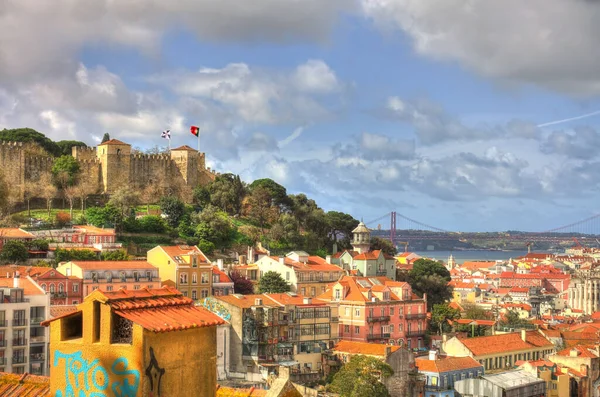Lisbon Portugal April 2018 Historical Center View Hdr Image — Fotografie, imagine de stoc