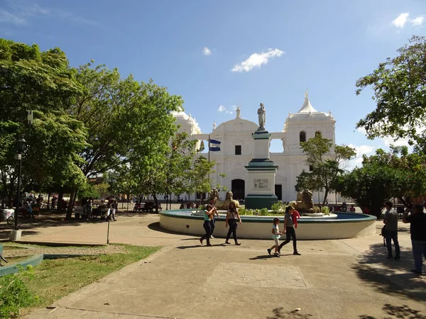 Leon Nicaragua January 2016 Historical Center View Hdr Image — ストック写真