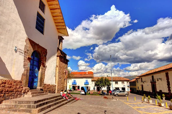Cusco Peru April 2018 Historical Center Sunny Weather — Zdjęcie stockowe