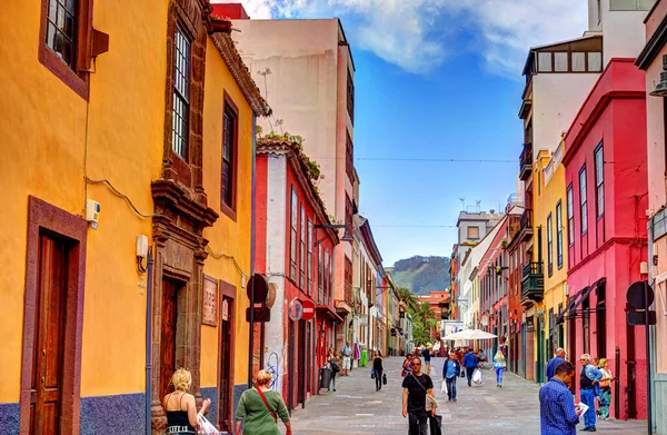 Santa Cruz de la Palma, Spain - March 2020 : Historical center in cloudy weather