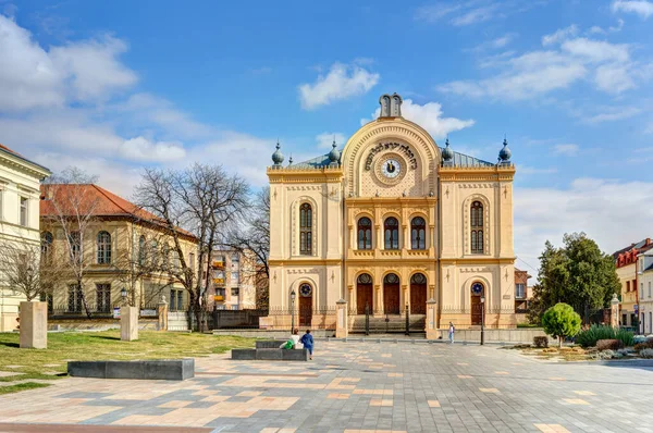 Pecs Hungary March 2017 Historical Center Cloudy Weather Hdr — 图库照片