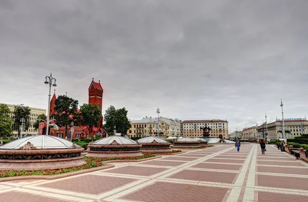 Minsk Belarus September 2017 City Center Summertime — Zdjęcie stockowe