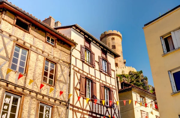 Foix France August 2019 Historical Center Summertime Hdr Image — Stock Photo, Image