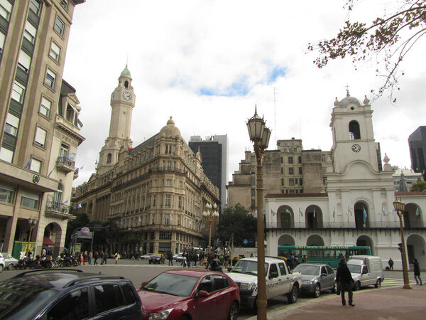 BUENOS AIRES, ARGENTINA - APRIL 2014 : Historical center of old city